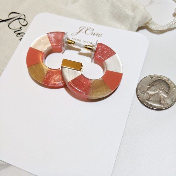 J.Crew Made-in-Italy Mixed Acetate Hoop Earrings - Picture 8 of 8